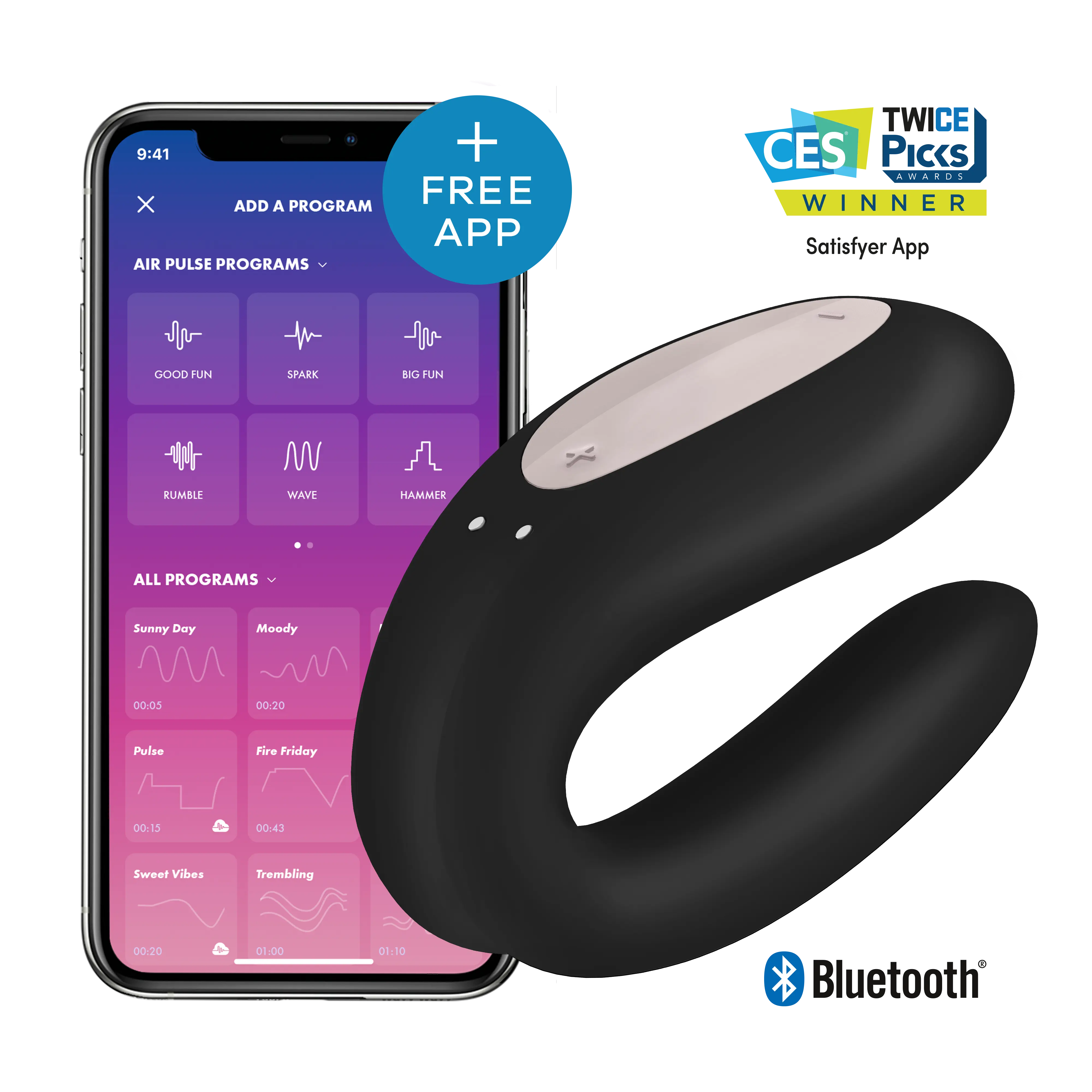 Satisfyer App Enabled Double Joy - Fable and Femme