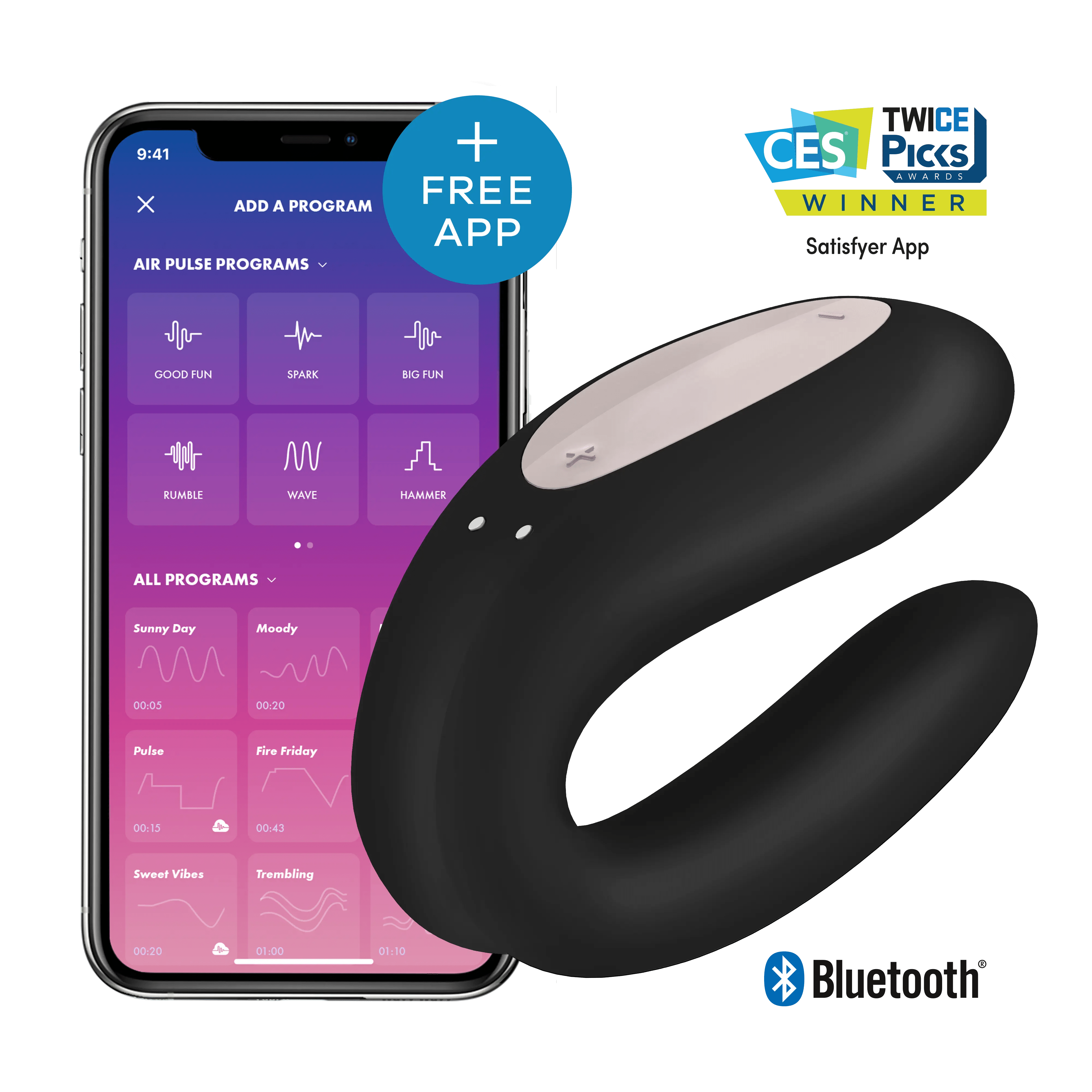Satisfyer App Enabled Double Joy - Fable and Femme