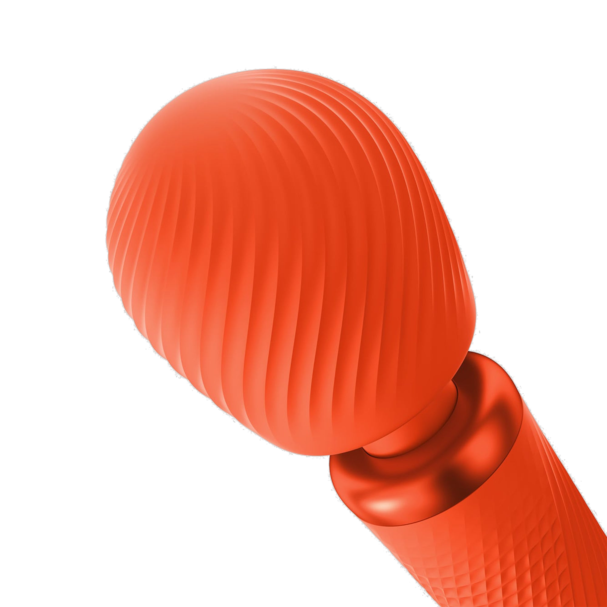 Fun Factory Vim wand vibrator, grooved silicone head close-up