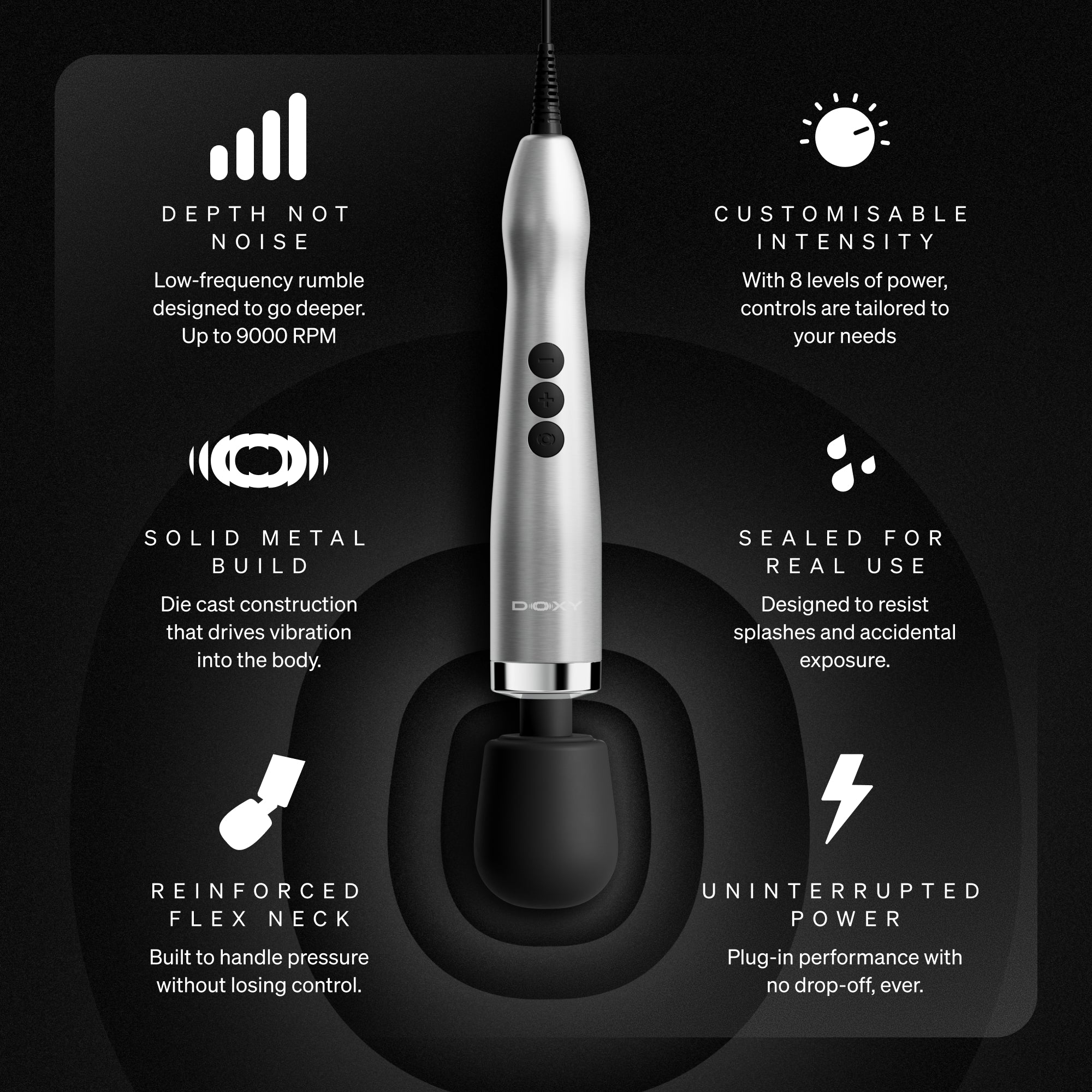 Doxy Die Cast Max Plug-in Wand Massager