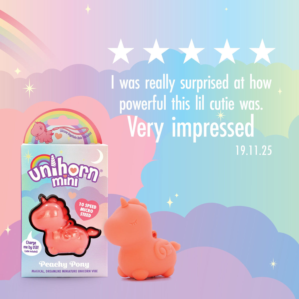 Unihorn Mini Peachy Pony clitoral vibrator