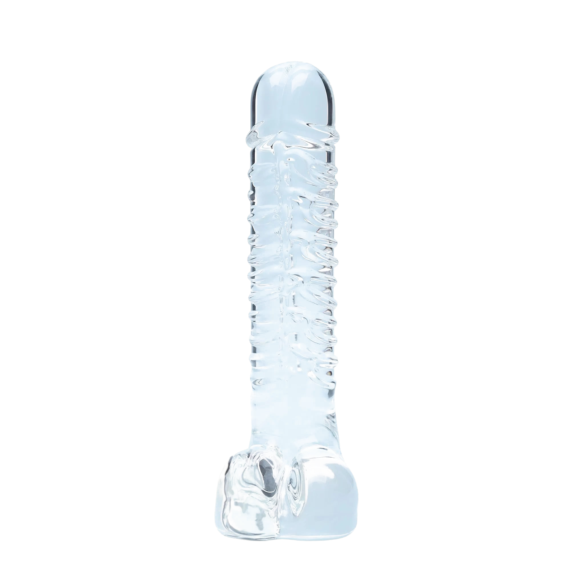 Clarity Seraphic Opus glass dildo, transparent background
