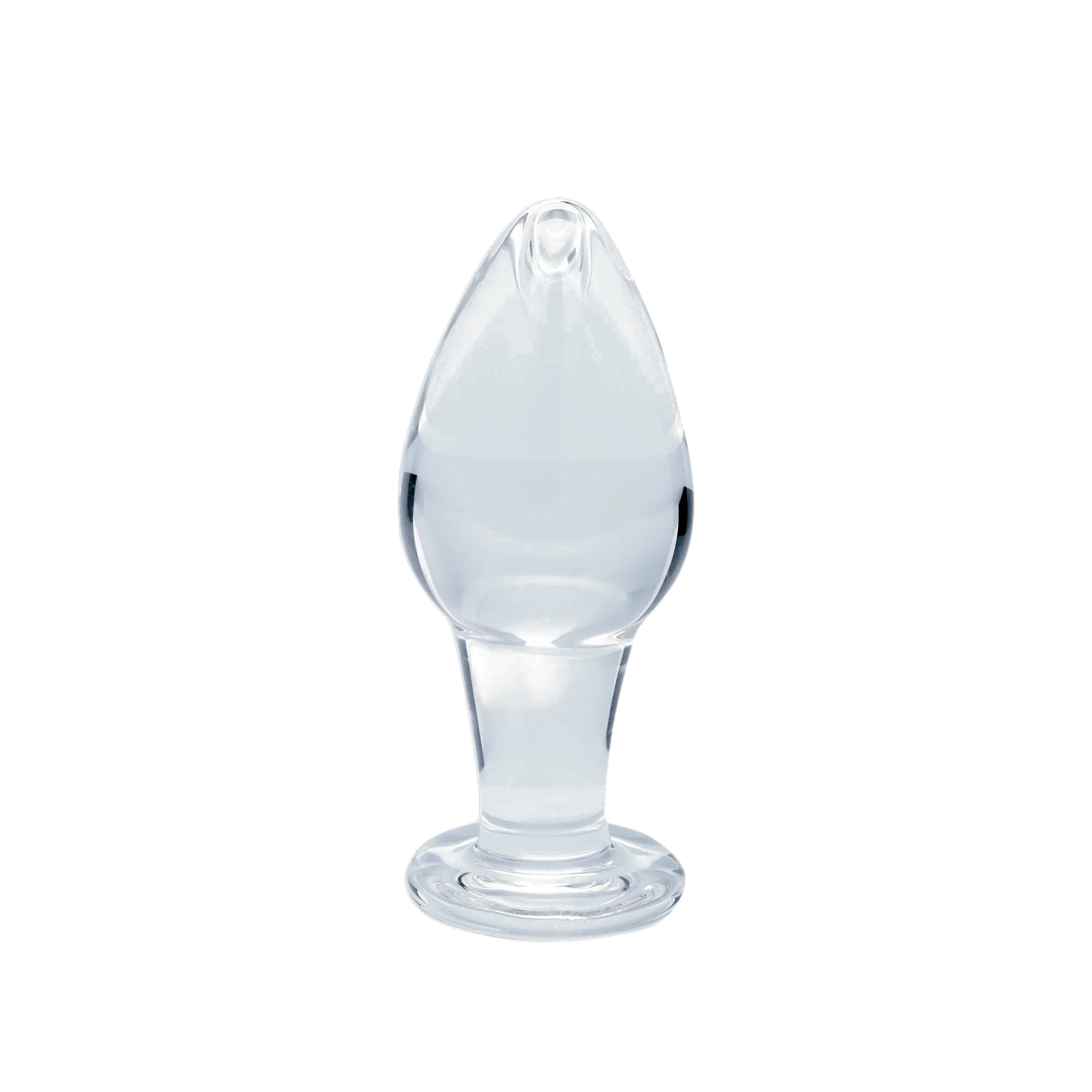 Clarity Utopian Bud glass dildo, transparent background