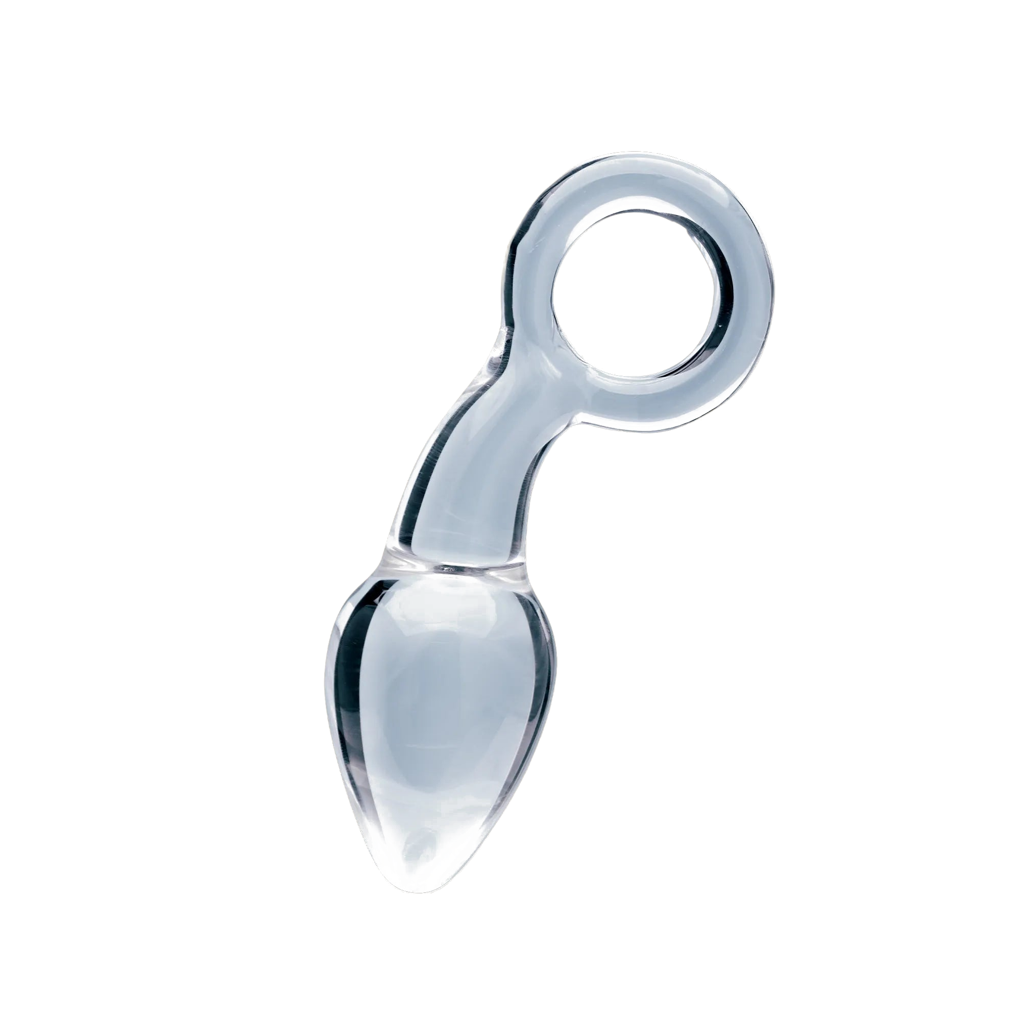 Clarity Utopian Delight glass dildo, transparent background