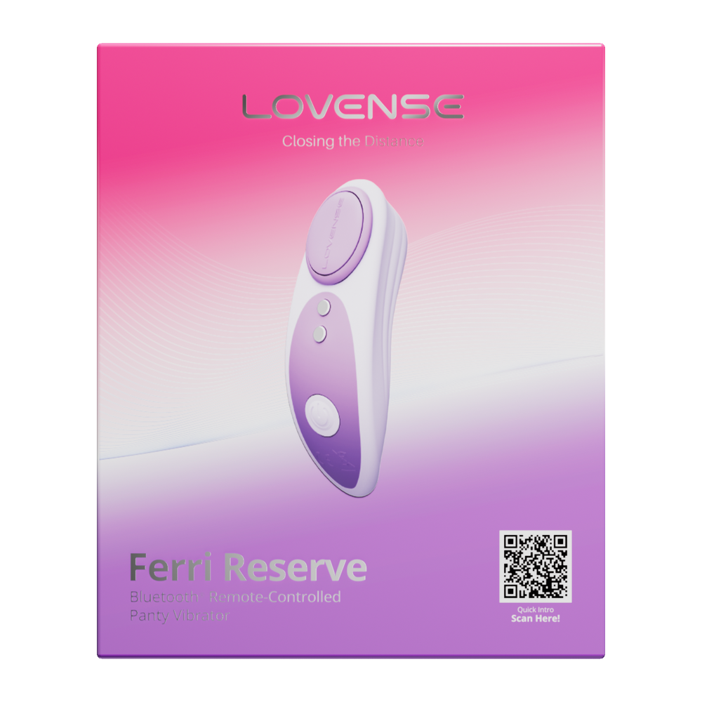 Lovense Ferri Reserve retail box, Bluetooth remote-controlled panty vibrator