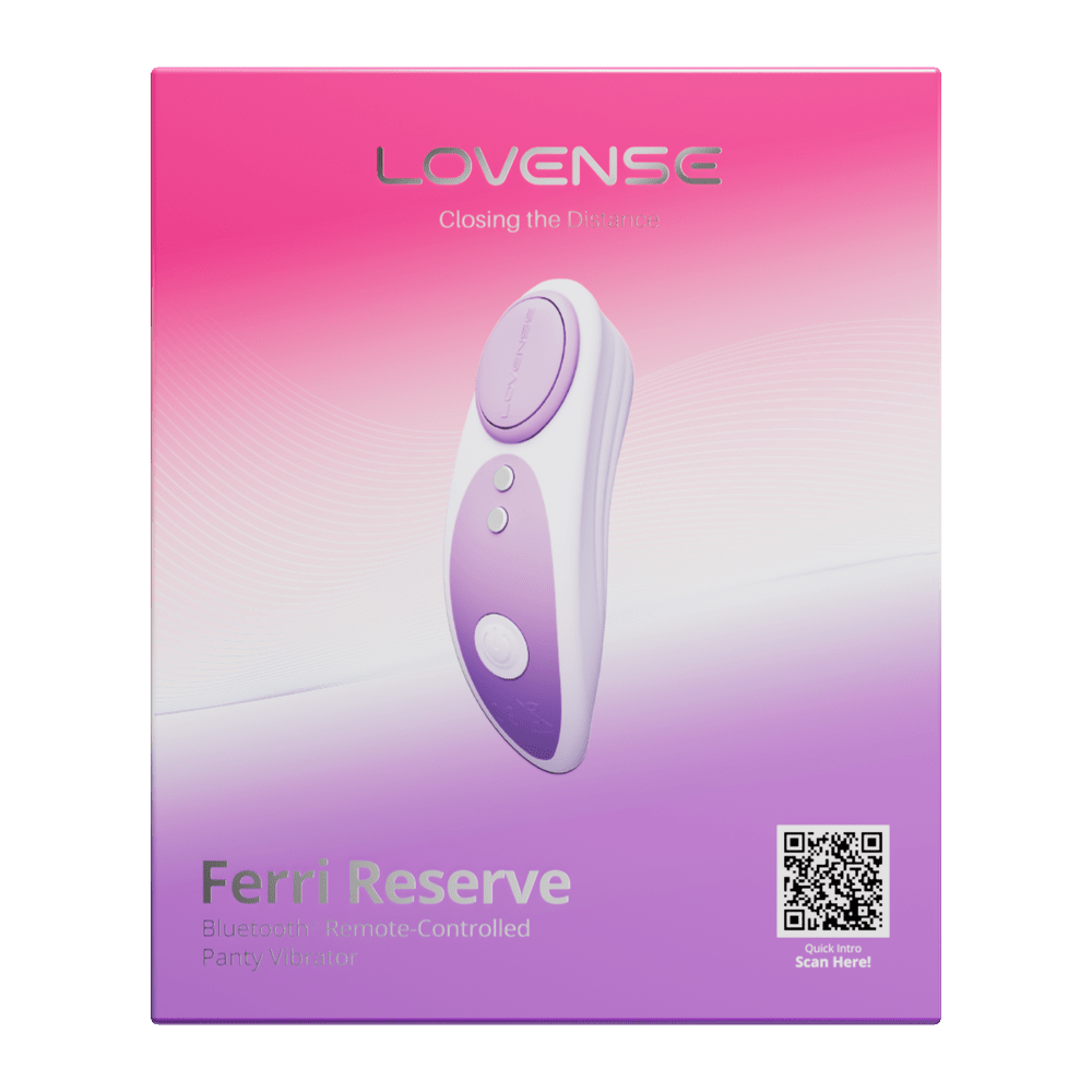 Lovense Ferri Reserve retail box, Bluetooth remote-controlled panty vibrator