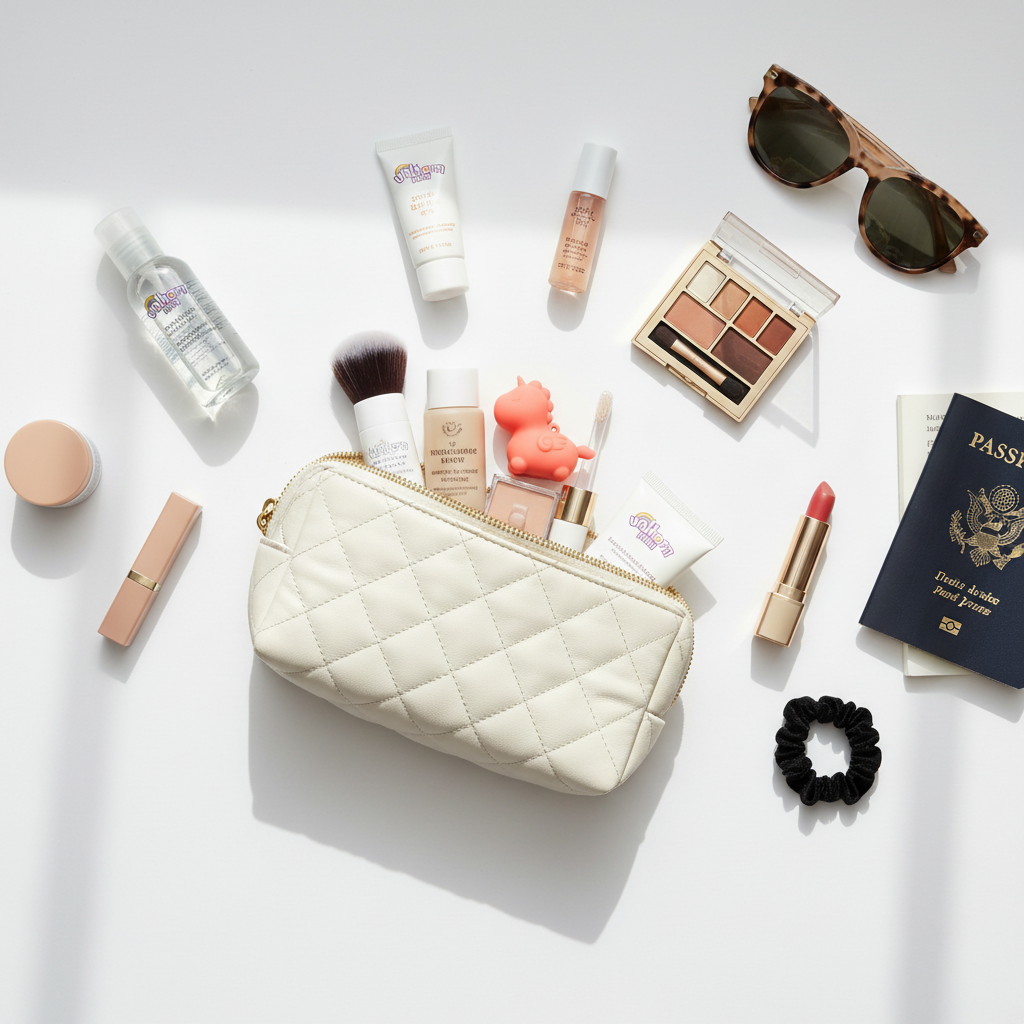 Unihorn Mini Peachy Pony in a travel pouch