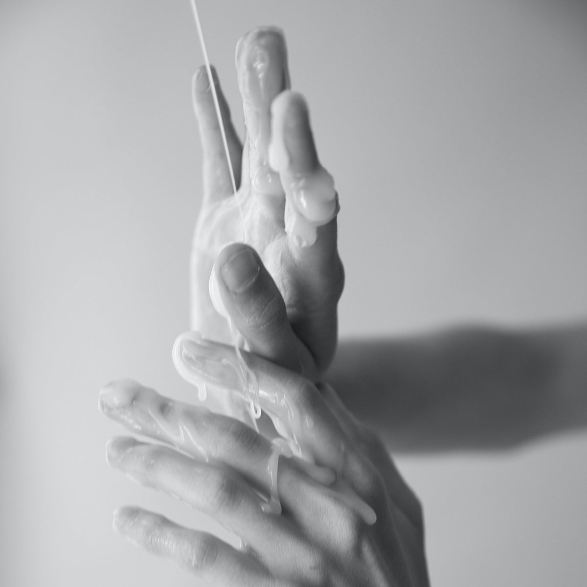 Strap On Me Creamy Fake Cum Lube, creamy texture between fingers