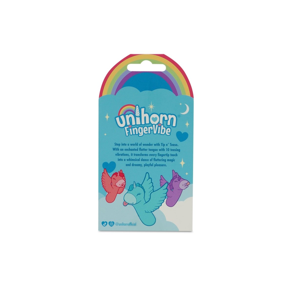 Back of the Unihorn Tip N Tease packaging