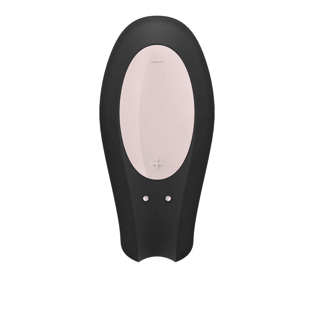 Satisfyer Double Joy in black, top view of the control panel