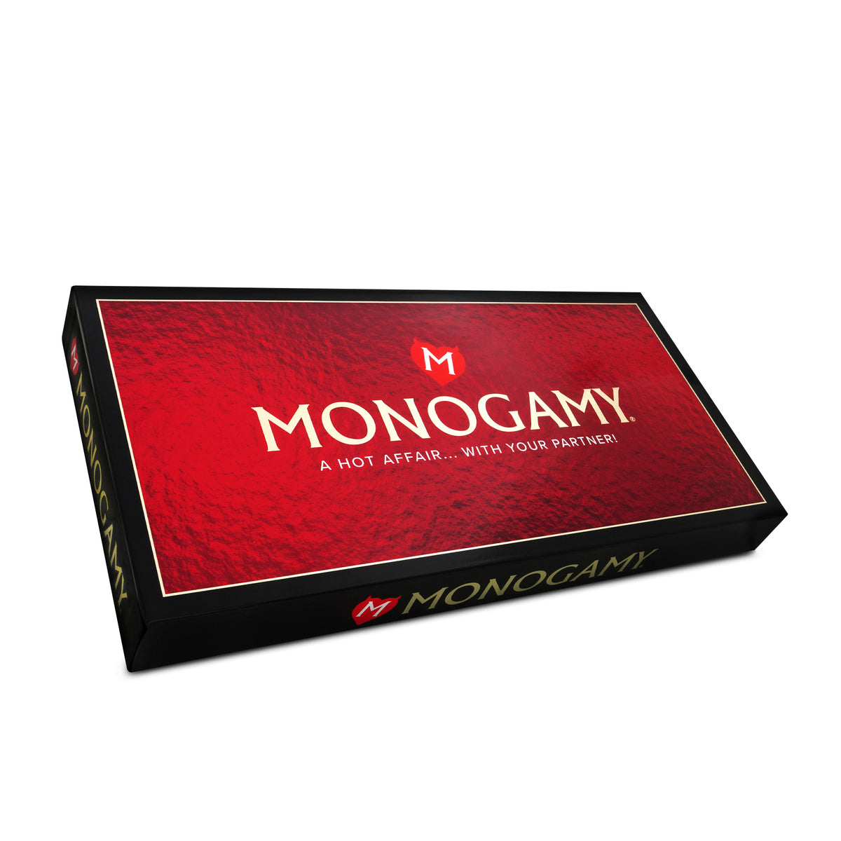 Monogamy box viewed from above at an angle showing its compact size