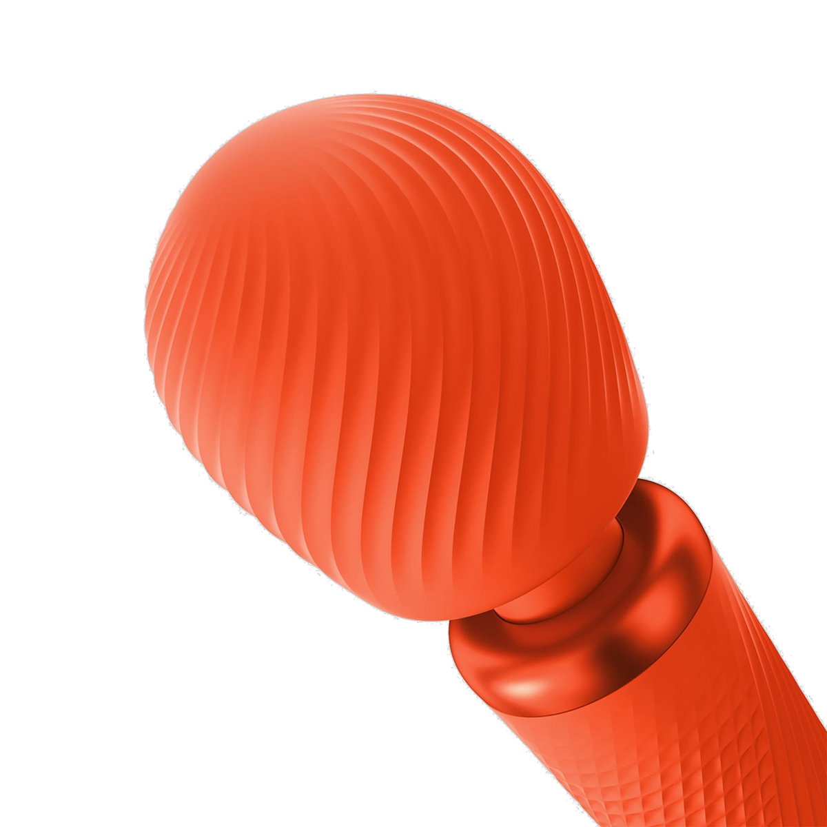 Fun Factory Vim wand vibrator, grooved silicone head close-up