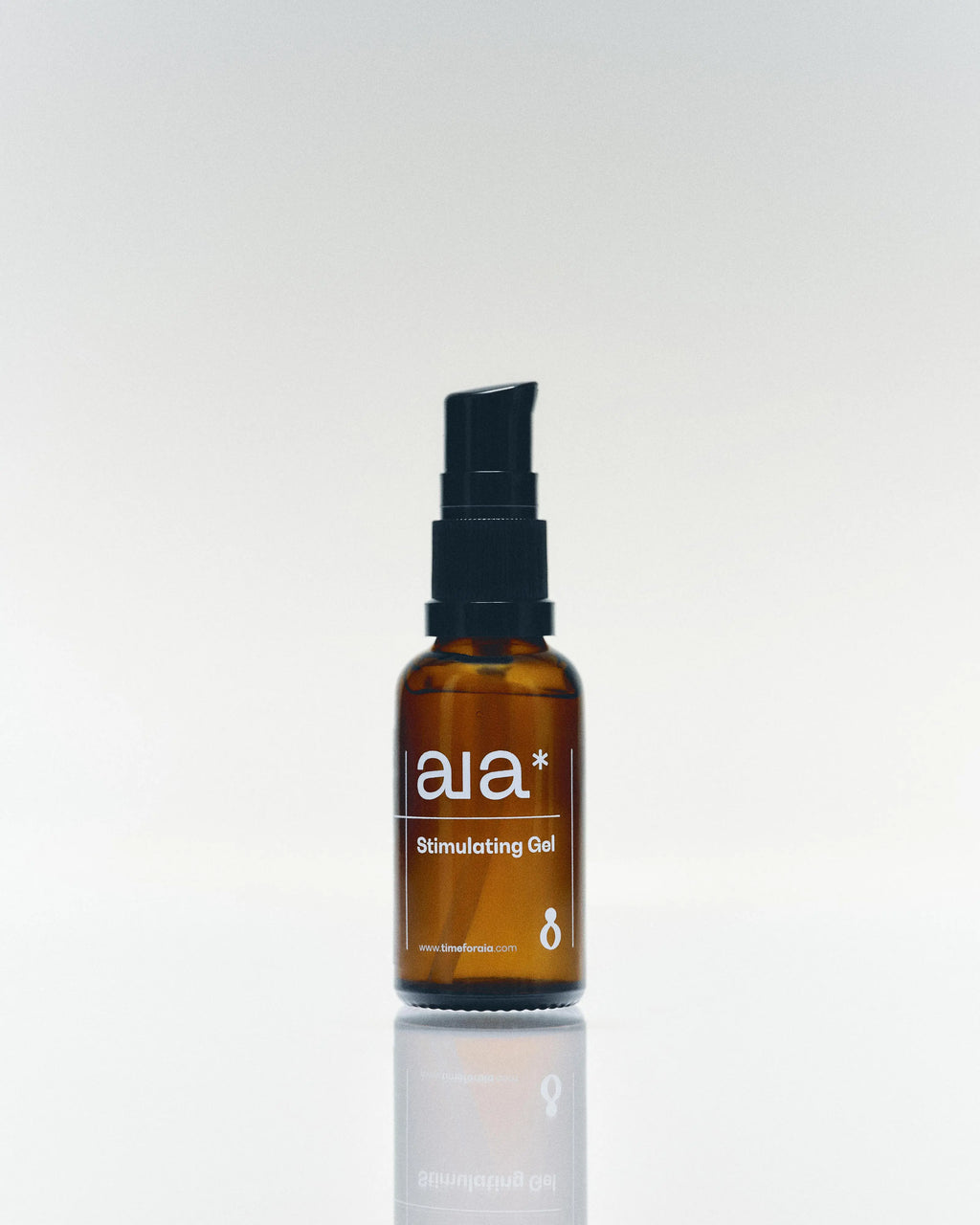Aia* Stimulating Gel glass bottle with pump dispenser