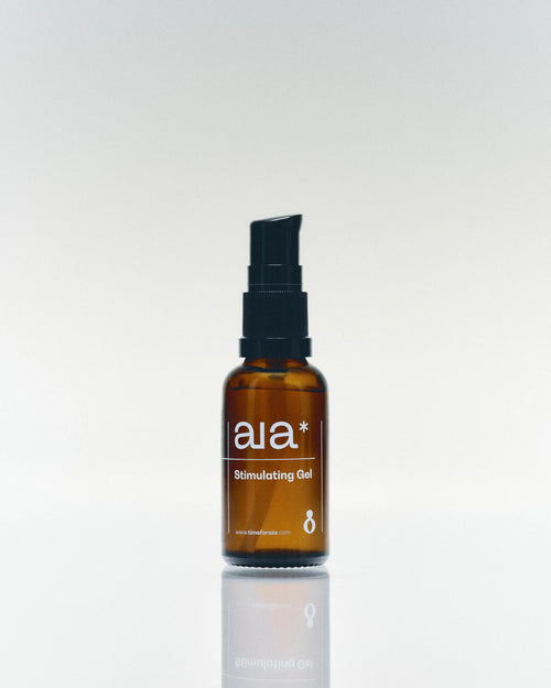 Aia* Stimulating Gel glass bottle with pump dispenser