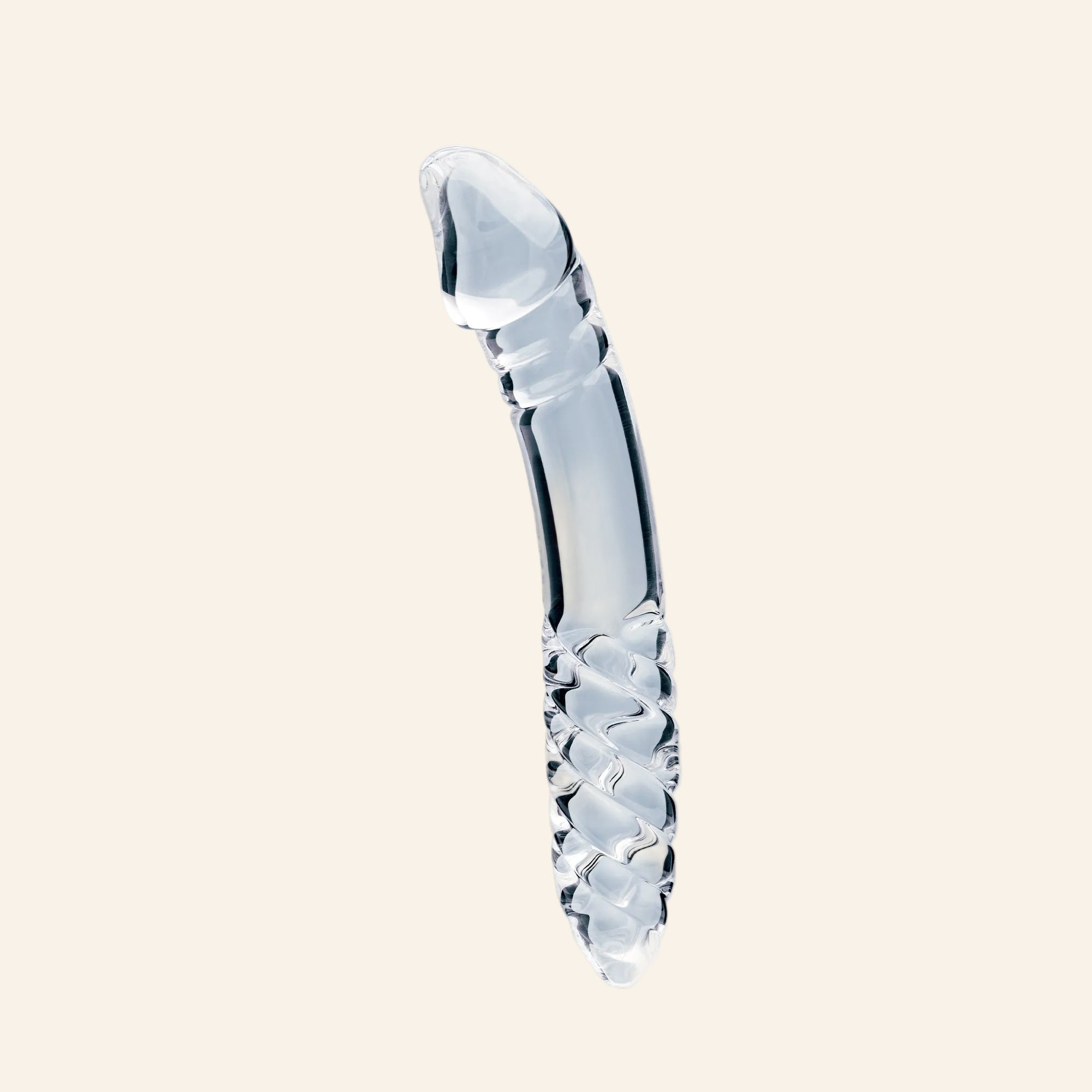 Clarity Celestial Desire extended double-ended hand-blown glass dildo