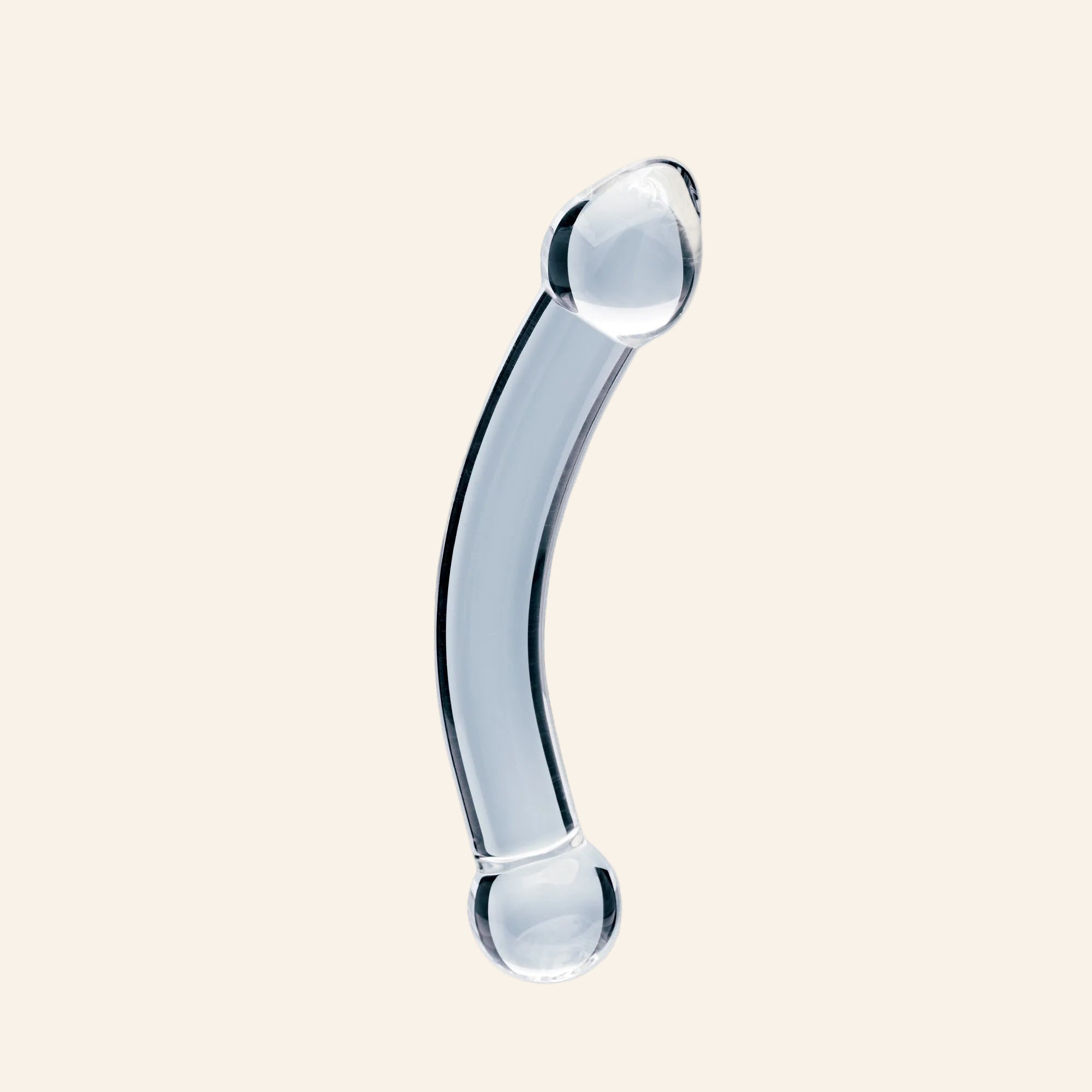 Clarity Celestial Purity double-ended hand-blown borosilicate glass dildo