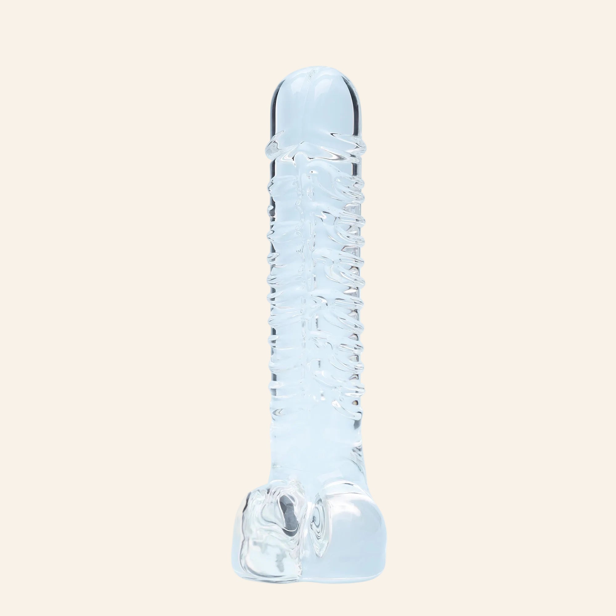 Clarity Seraphic Opus large hand-blown borosilicate glass dildo
