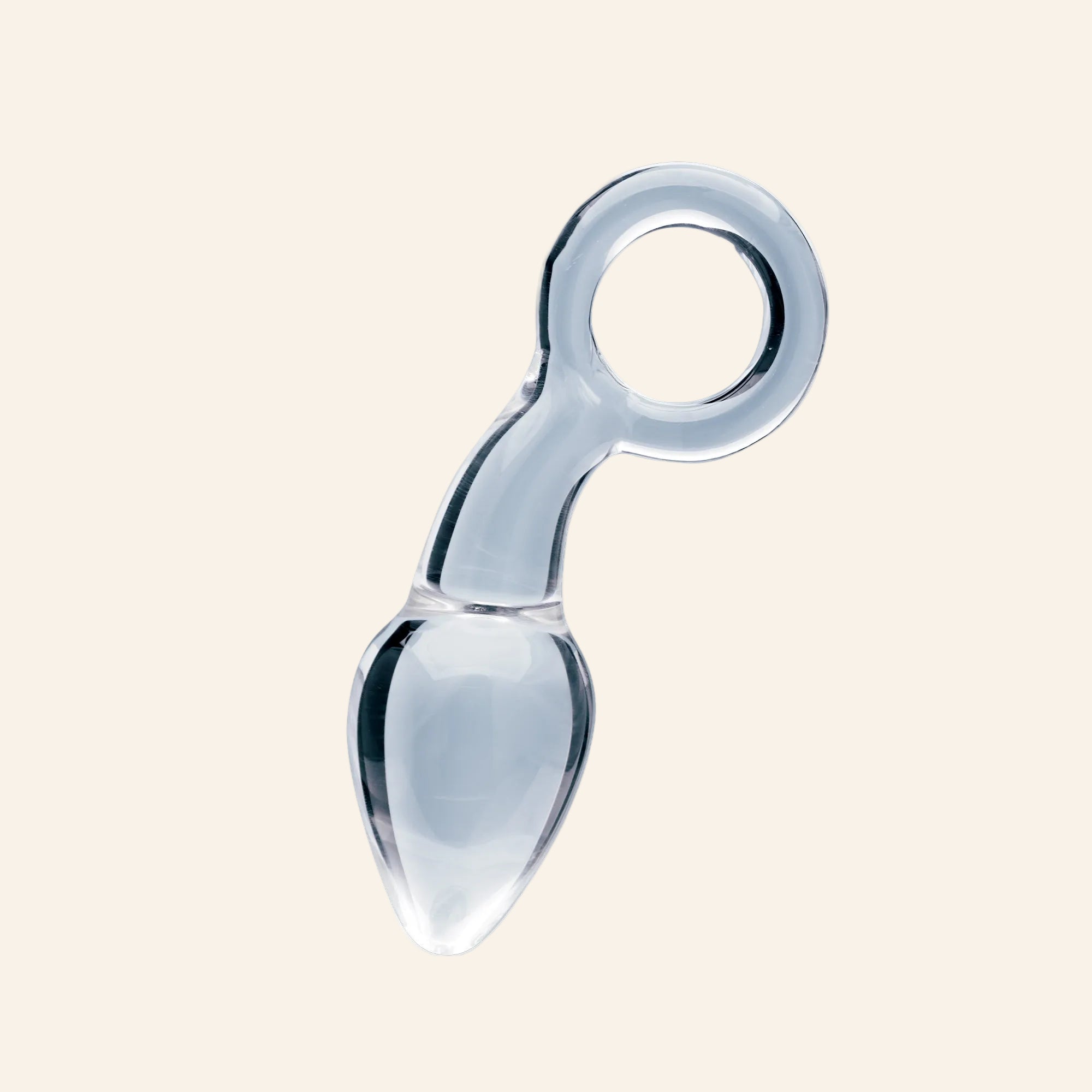 Clarity Utopian Delight compact hand-blown borosilicate glass butt plug