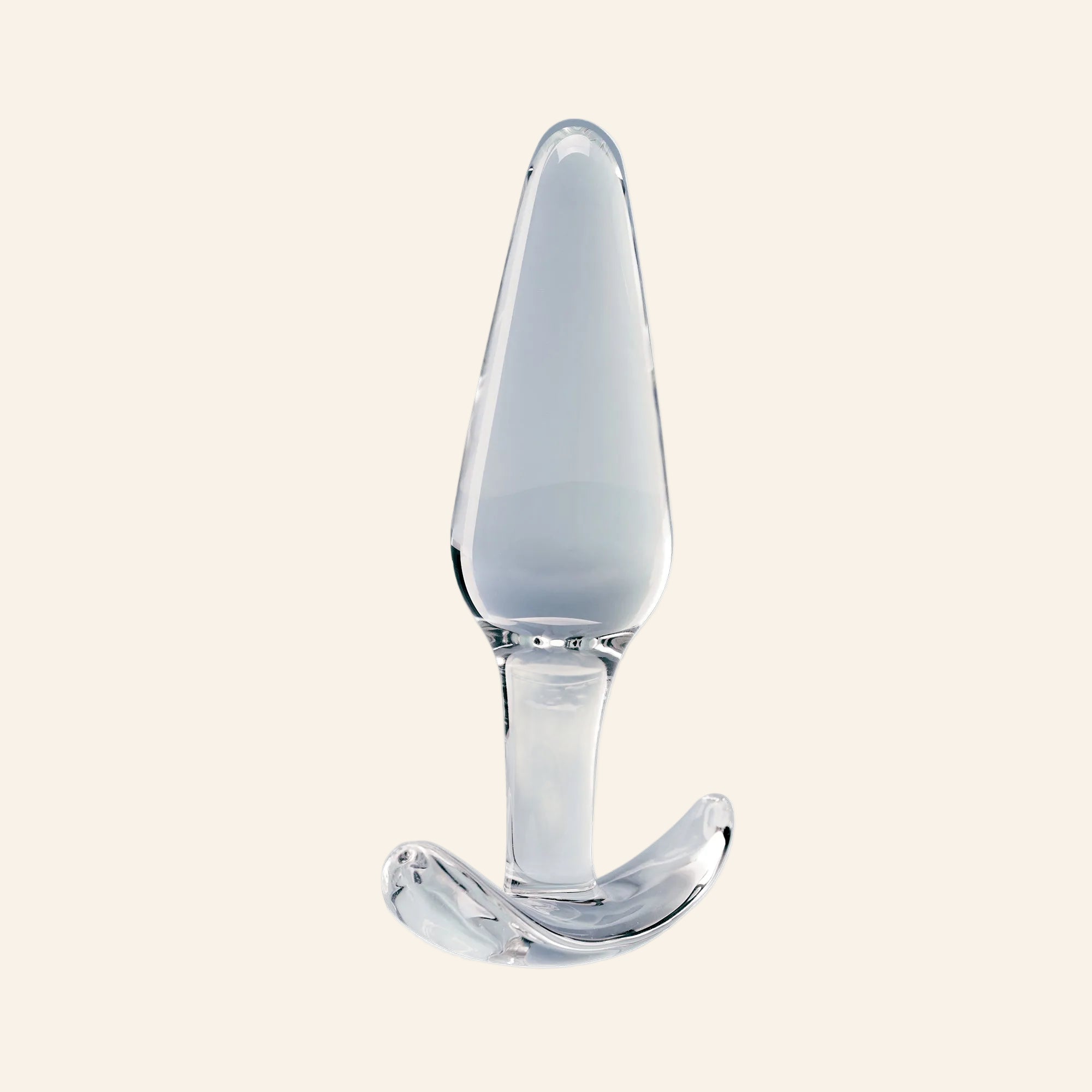 Clarity Utopian Floret sculpted hand-blown borosilicate glass butt plug