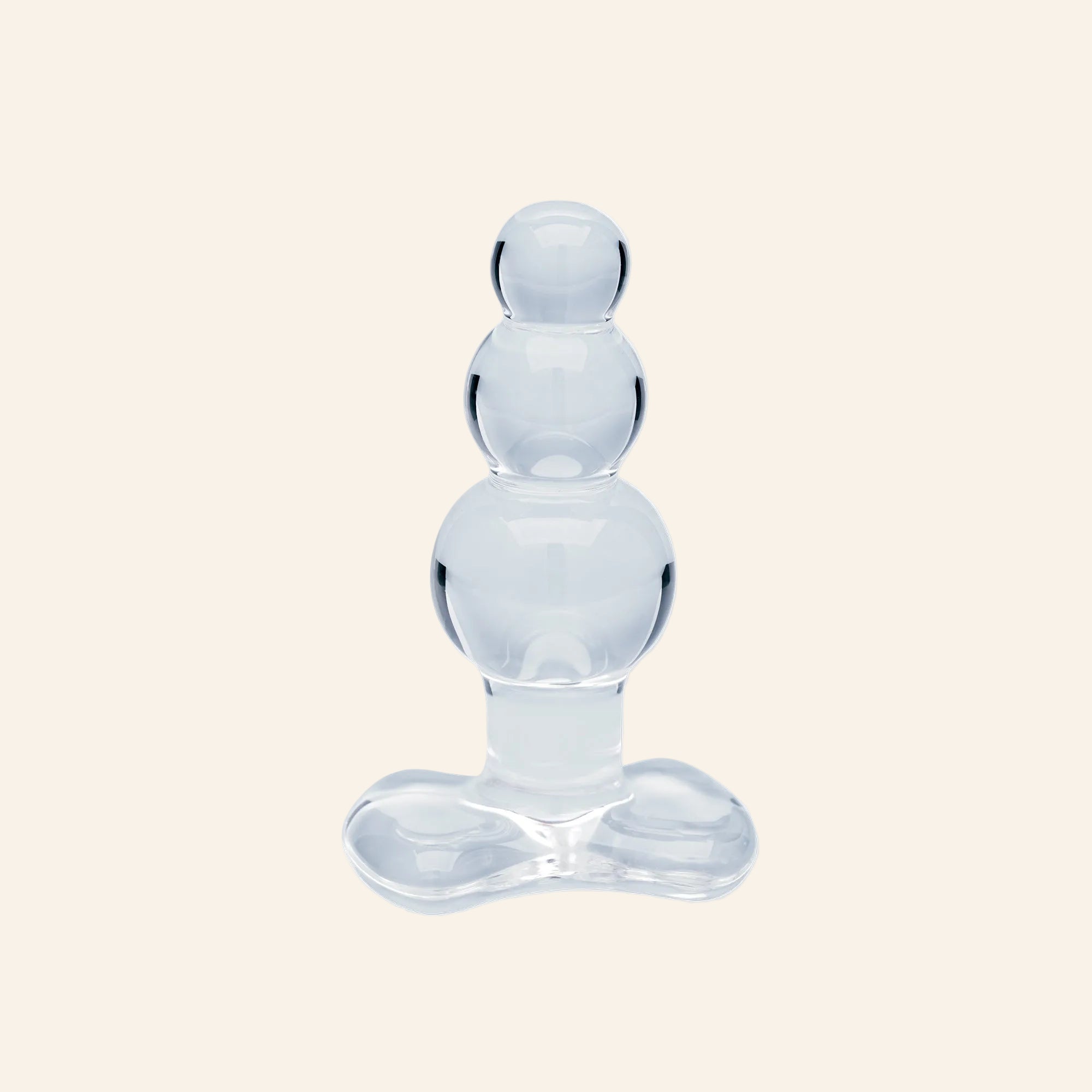 Clarity Utopian Reverie hand-blown borosilicate glass anal bead toy