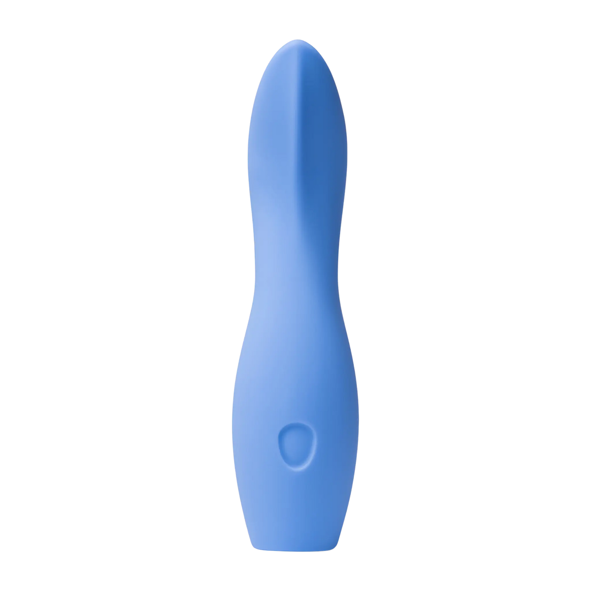 Dame Dip 2.0 curved S-shaped vibrator in pink silicone, front view