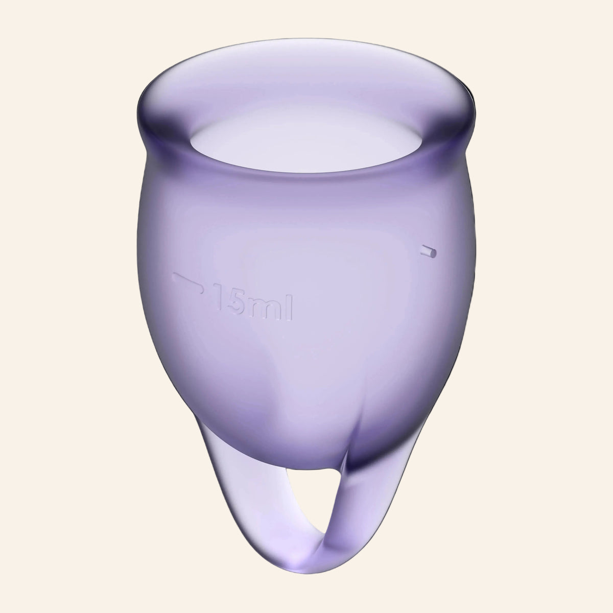 Satisfyer Feel Confident menstrual cup in purple