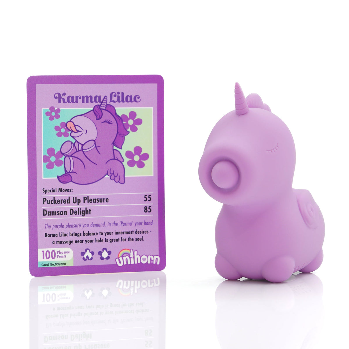 Unihorn Karma Lilac with its collector card