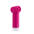Lovense Fizz pink suction and tapping clitoral vibrator, angled view of the suction head