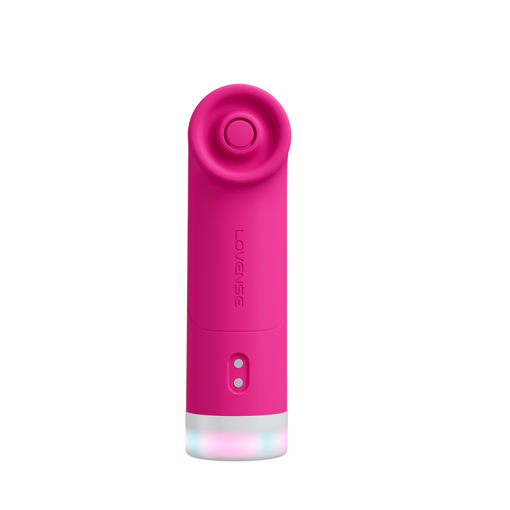 Back of the Lovense Fizz showing the magnetic charging points