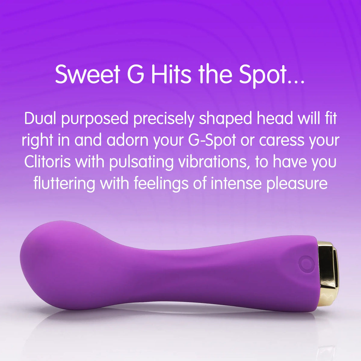 Skins Sweet G compact G-spot vibrator side view showing the angled head