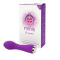 Skins Sweet G purple G-spot vibrator lying in front of its Skins Minis box