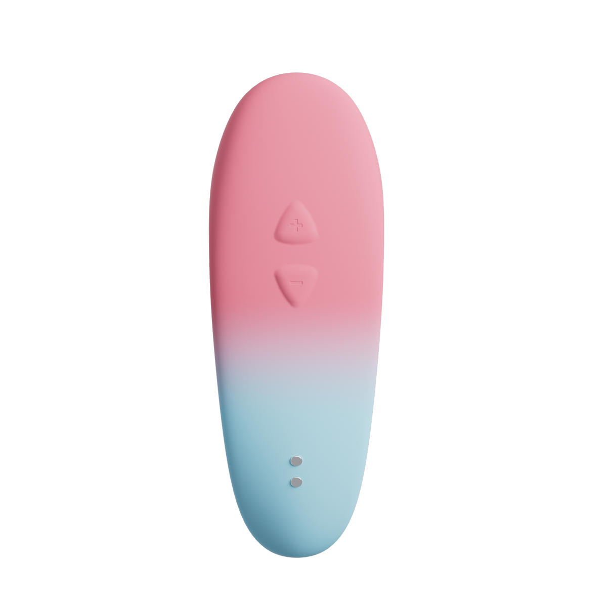 Lovense Tenera 2 suction vibrator, flat back view showing the intensity control buttons