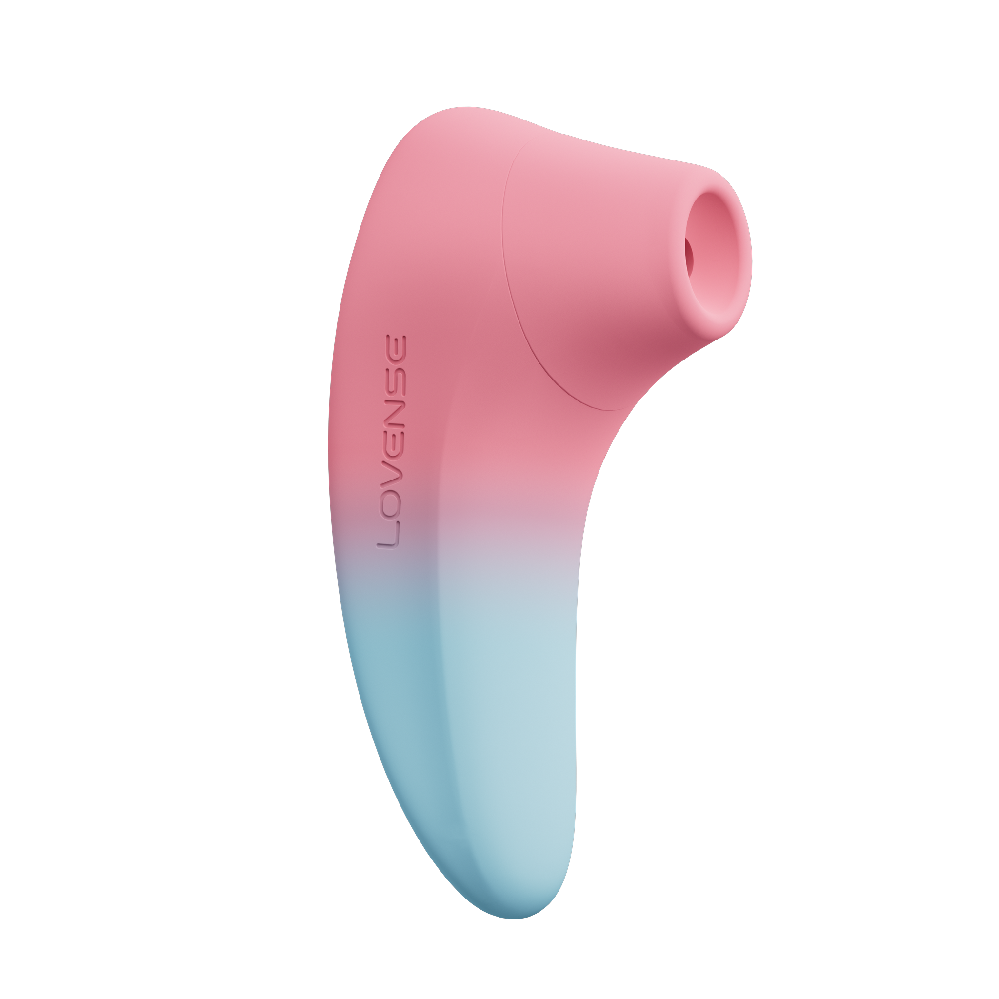 Lovense Tenera 2 suction vibrator, side profile view showing the Lovense logo and suction opening