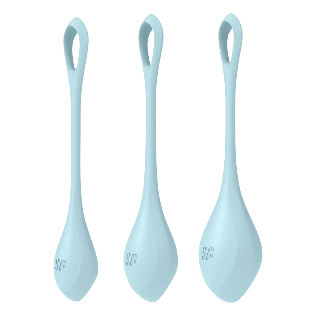 Satisfyer Yoni Power 2 set of three kegel balls, angled view