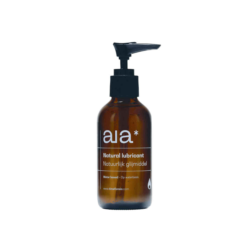 Aia* Natural Lubricant bottle, angle view