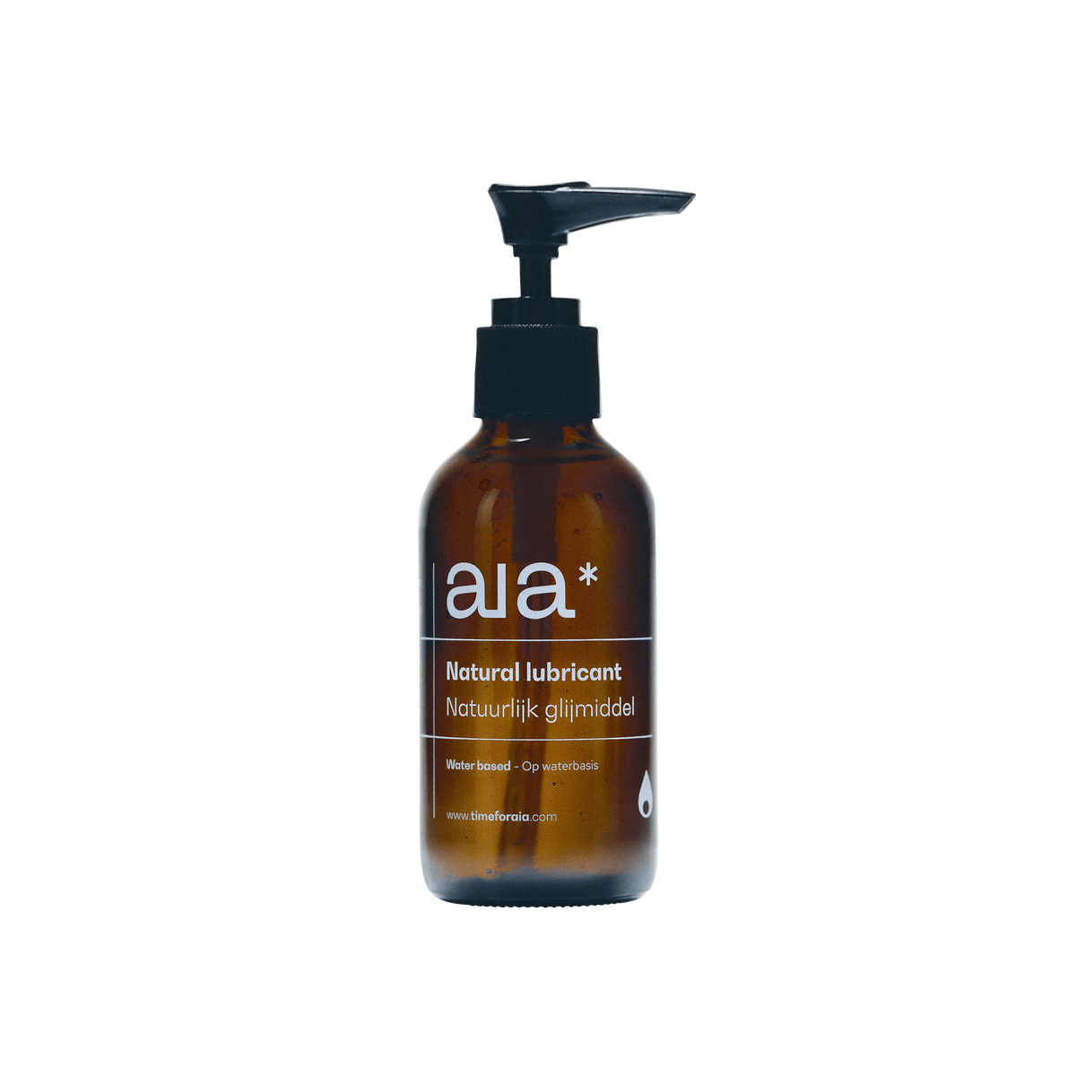 Aia* Natural Lubricant bottle, angle view