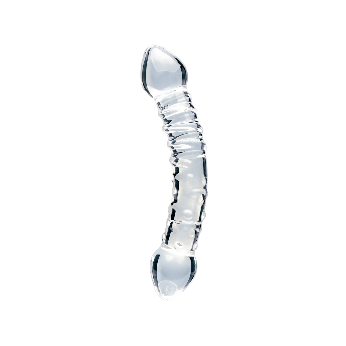 Clarity Celestial Bliss glass dildo, transparent background