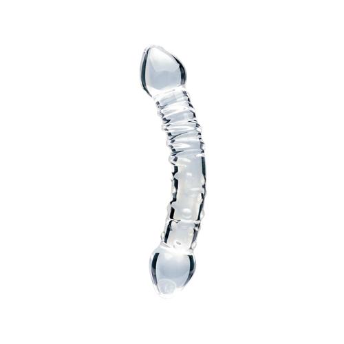 Clarity Celestial Bliss glass dildo, transparent background