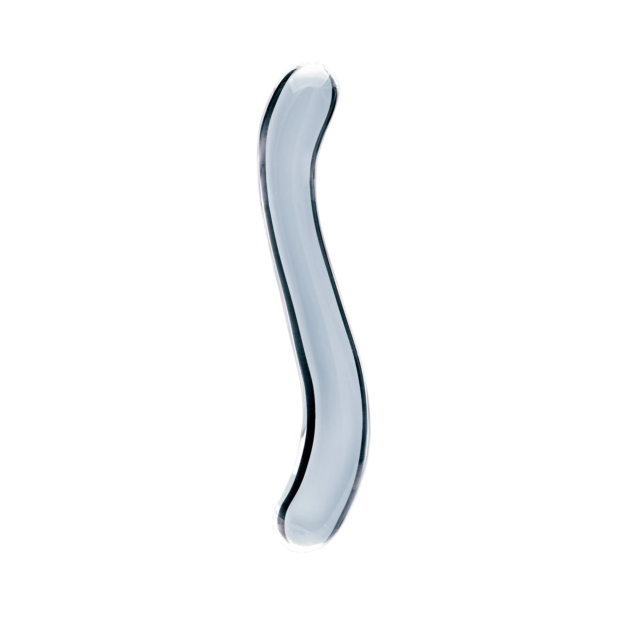 Clarity Celestial Curve glass dildo, transparent background