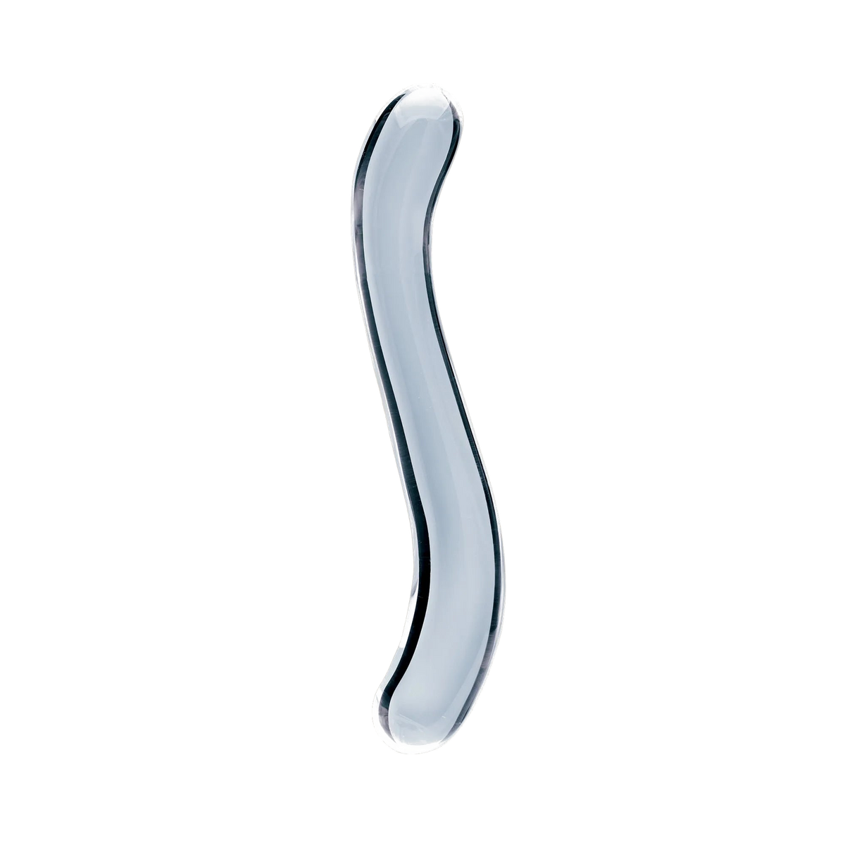 Clarity Celestial Curve glass dildo, transparent background