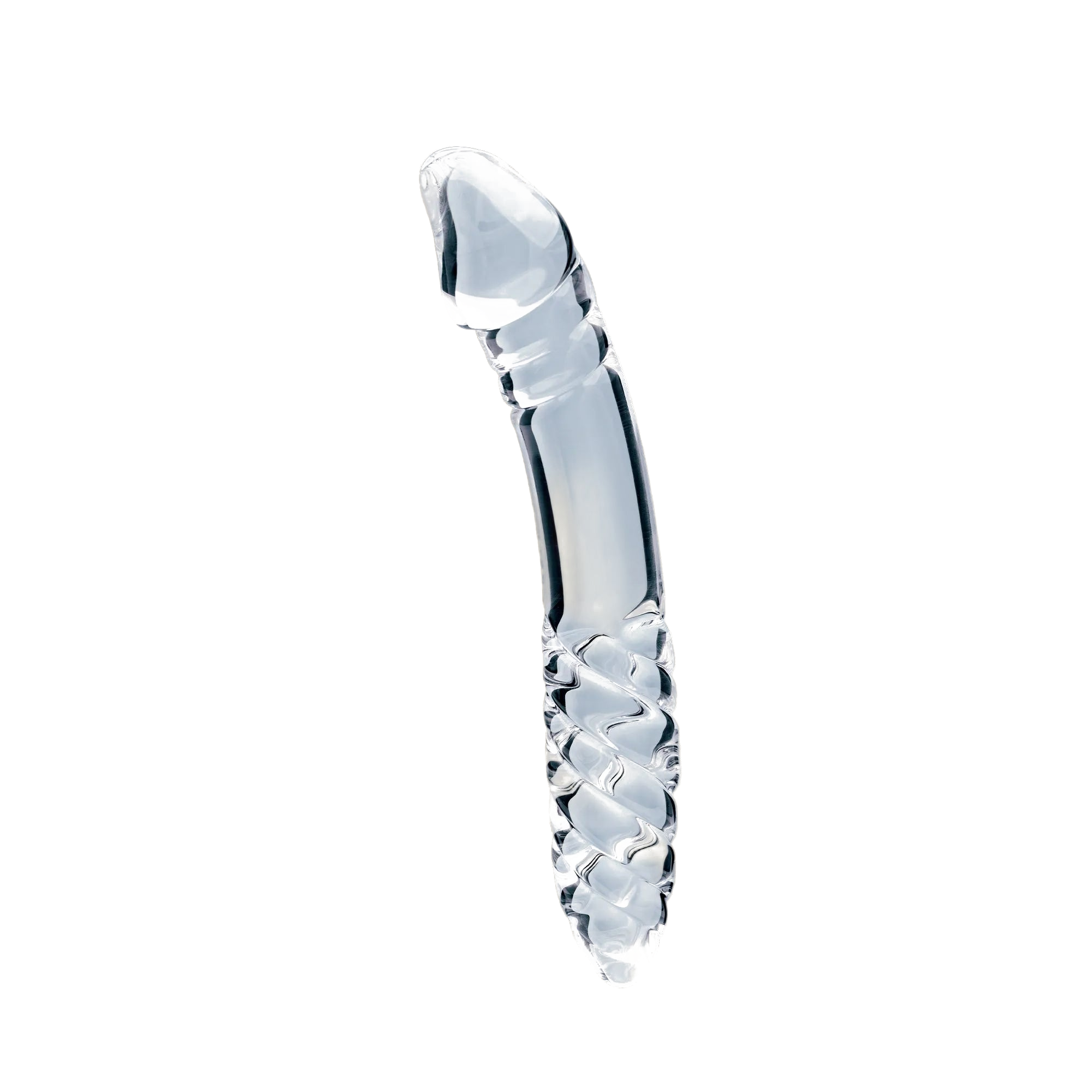 Clarity Celestial Desire glass dildo, transparent background