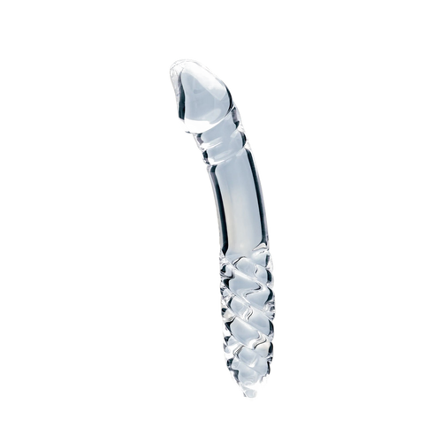 Clarity Celestial Desire glass dildo, transparent background