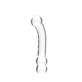 Clarity Celestial Ridge glass dildo, transparent background