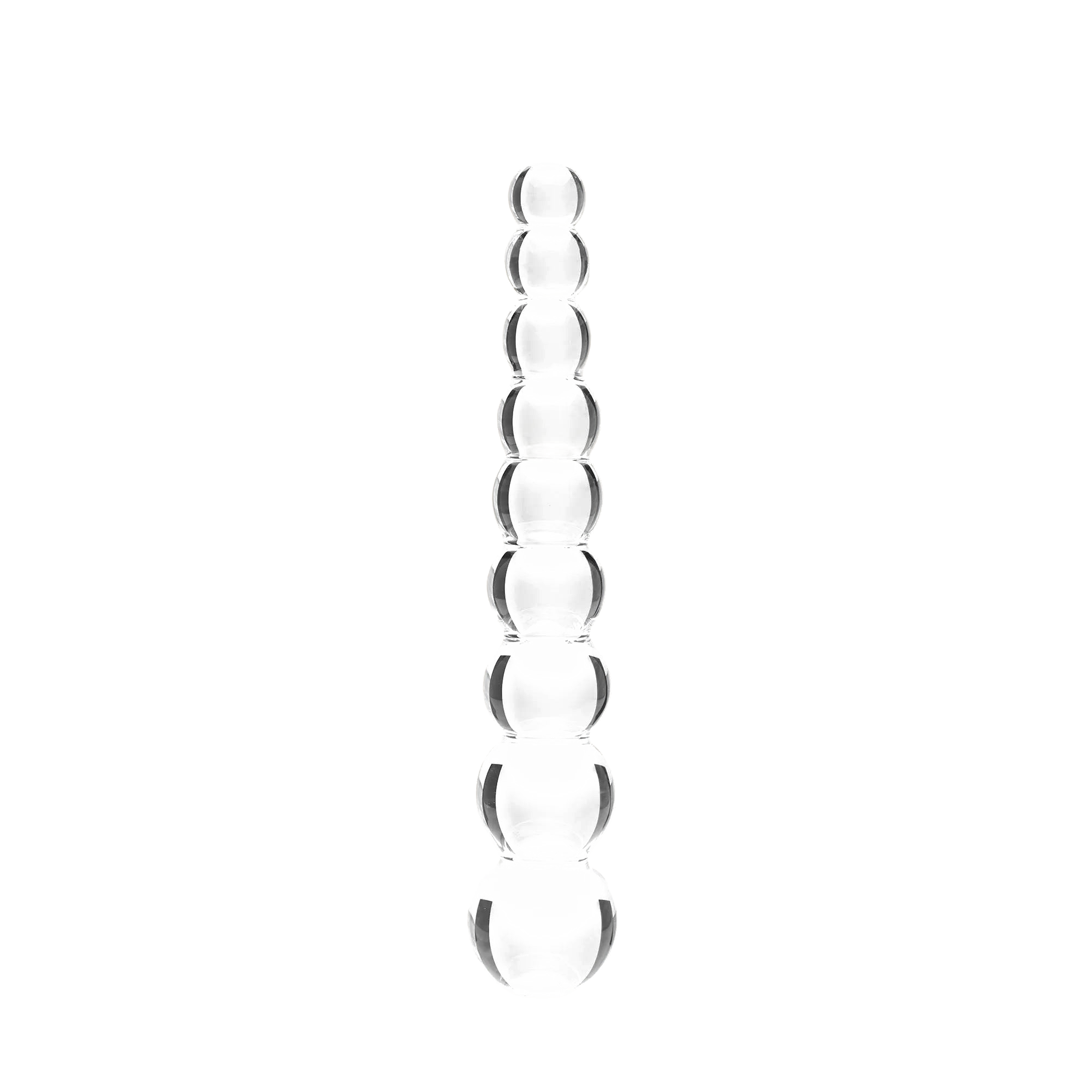 Clarity Elysian Pearls glass dildo, transparent background
