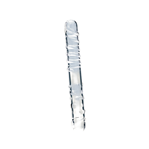 Clarity Elysian Sensation glass dildo, transparent background