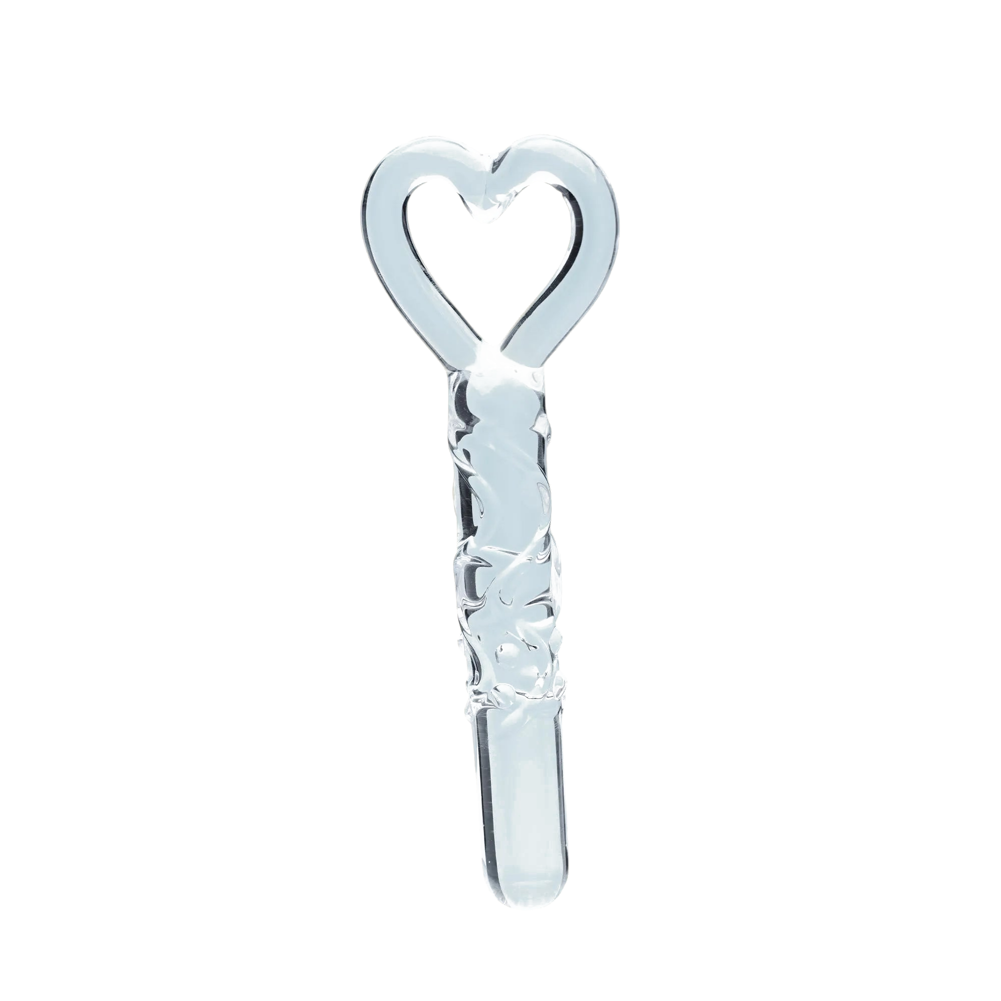 Clarity Hera's Caress glass dildo, transparent background