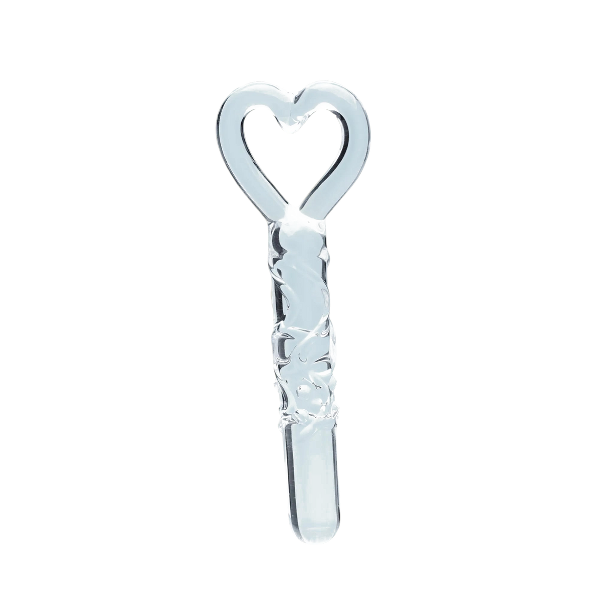 Clarity Hera's Caress glass dildo, transparent background