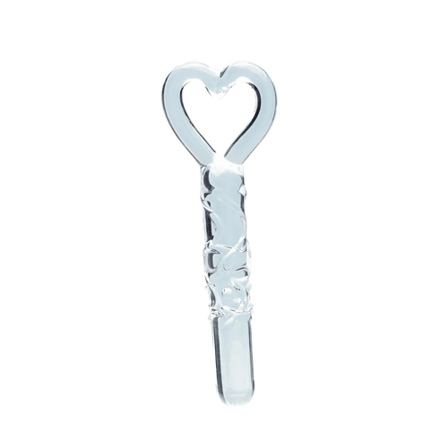 Clarity Hera's Caress glass dildo, transparent background