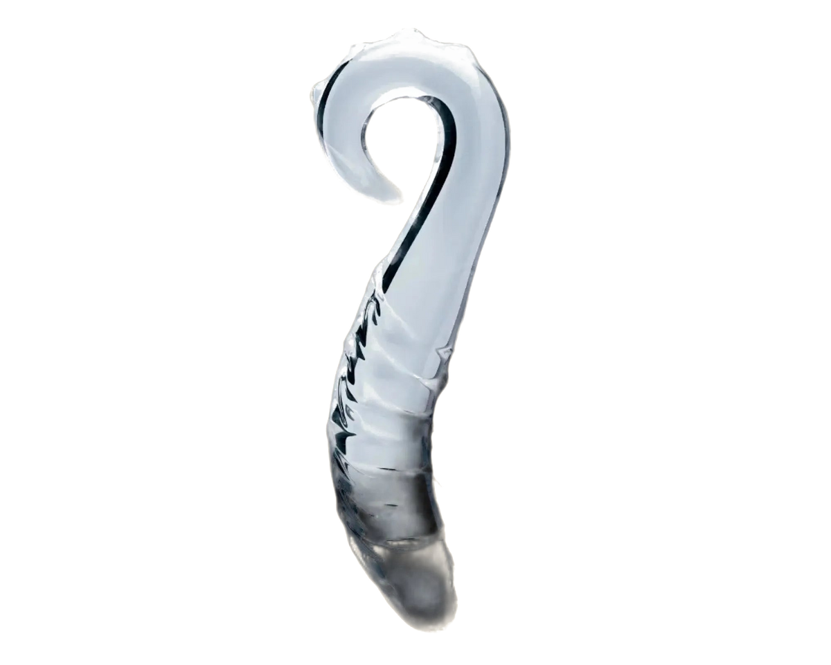 Clarity Hera's Tempest glass dildo, transparent background