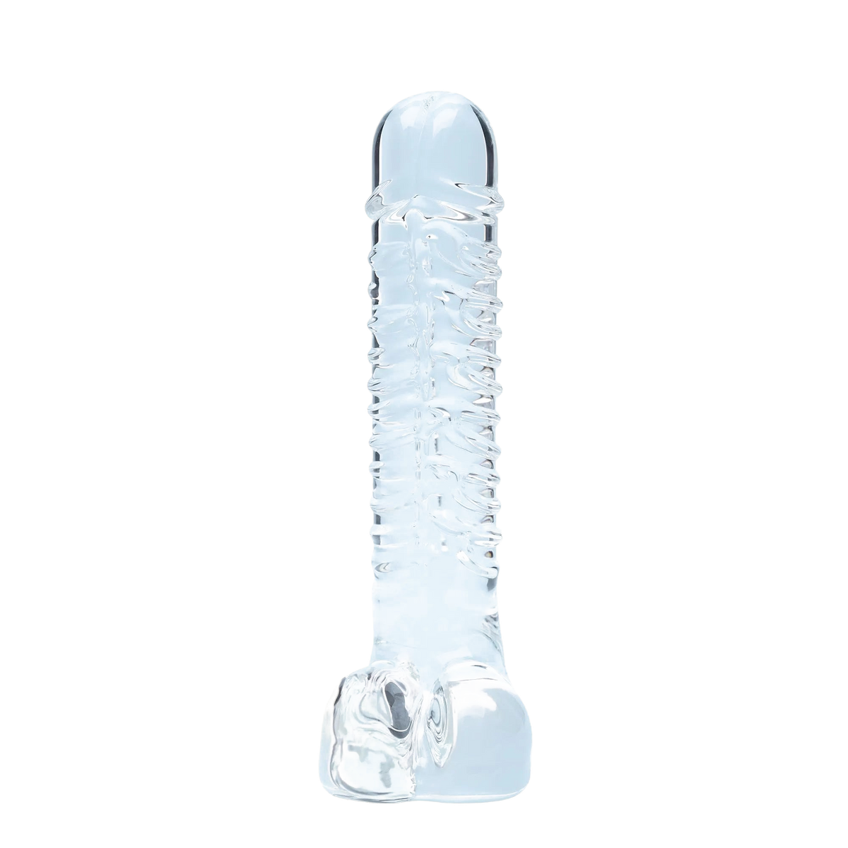 Clarity Seraphic Opus glass dildo, transparent background